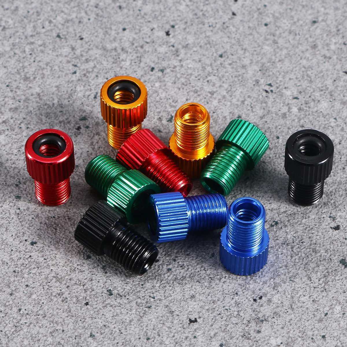 10 Pack Presta to Schrader Valve Stem Adapter Converter Bicycle Bike Tire Tube