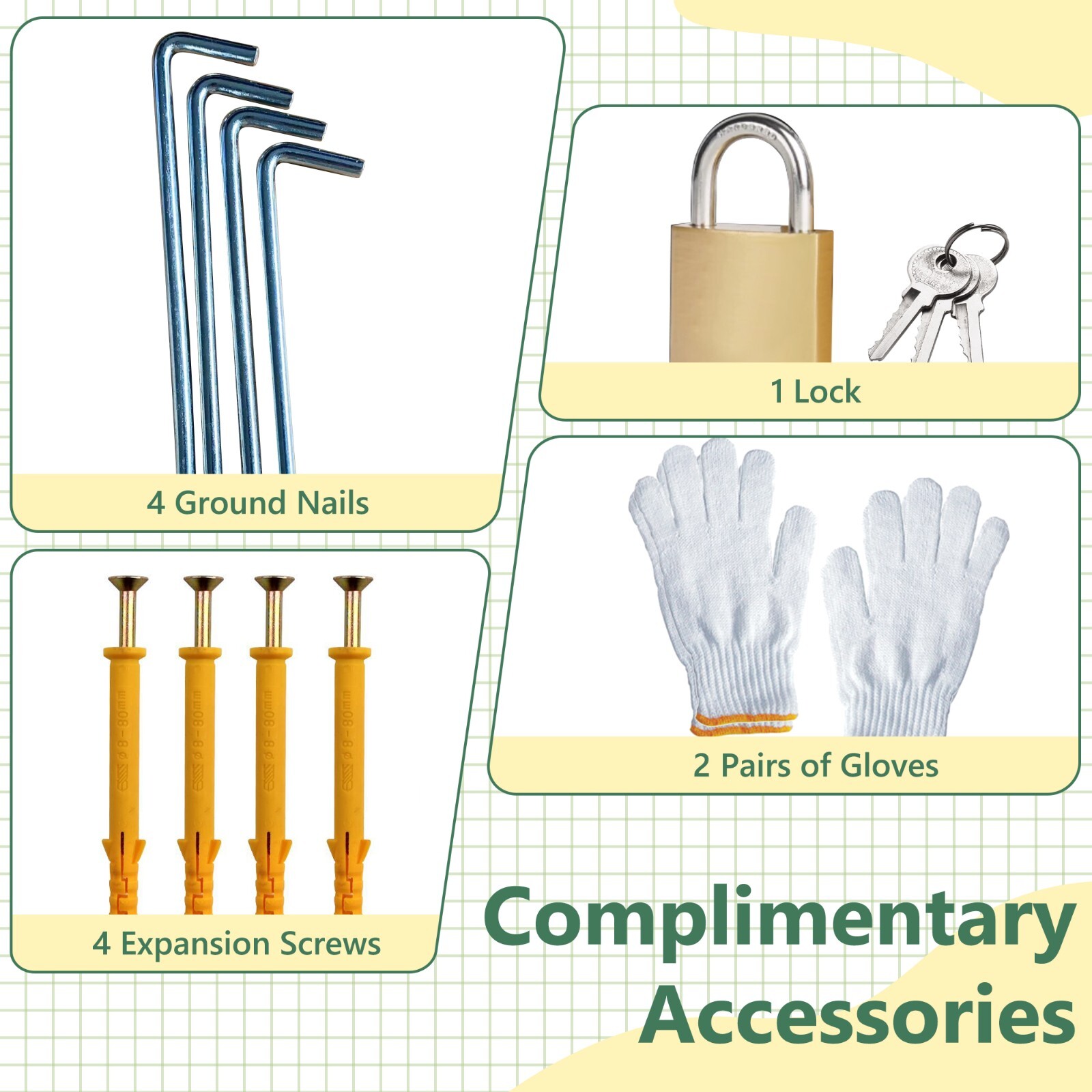 8'x6' Metal Outdoor Storage Shed Garden Tool Shed with Floor Kit