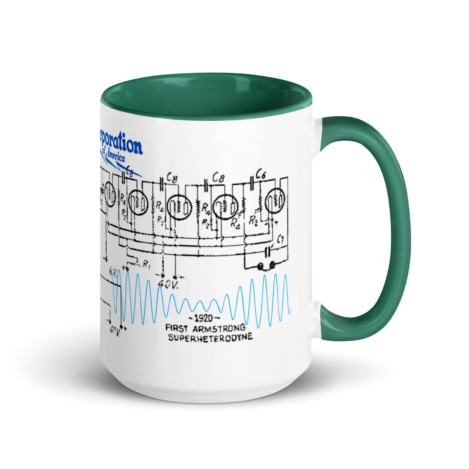 Armstrong Superheterodyne Radio Circuit - Mug 15oz – RCA Tribute Edition