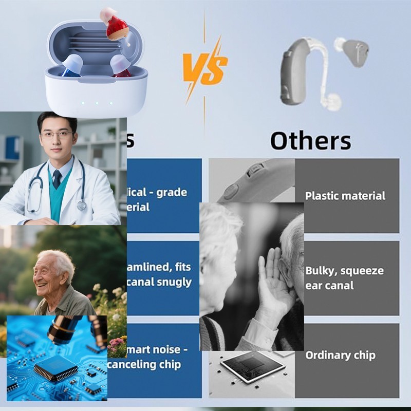 OTC Rechargeable Hearing Aids For Seniors Adults With Noise Cancelling Digital