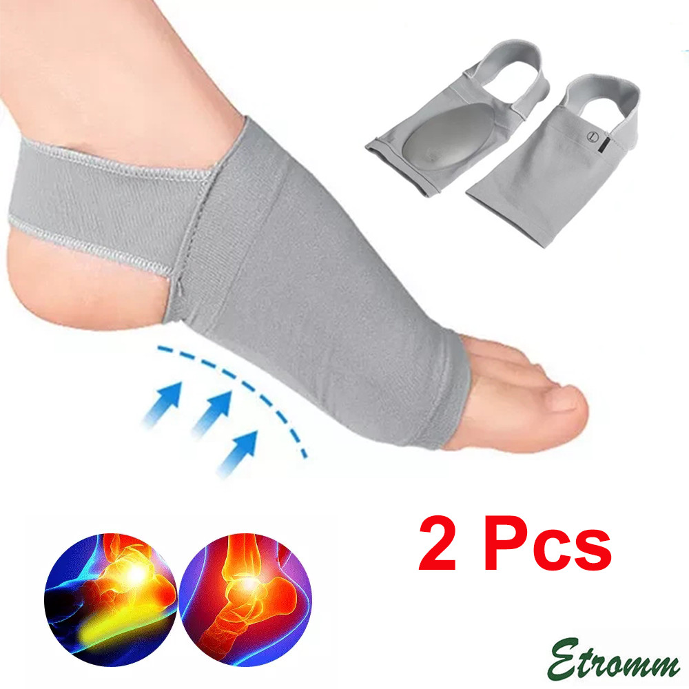Compression Arch Support Plantar Fasciitis Gel Pad Brace Sleeve Ankle Foot Wrap