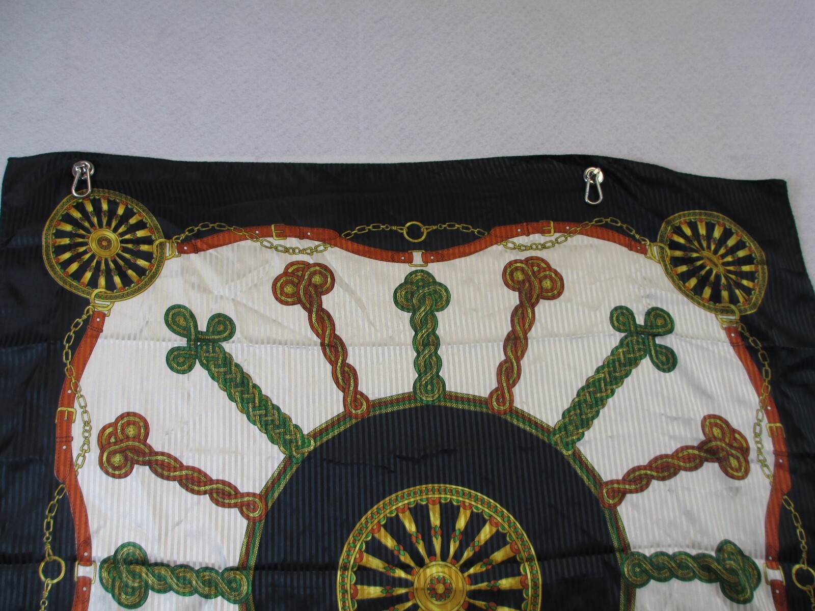 Vintage Celtic style scarf earth tones 33.5"