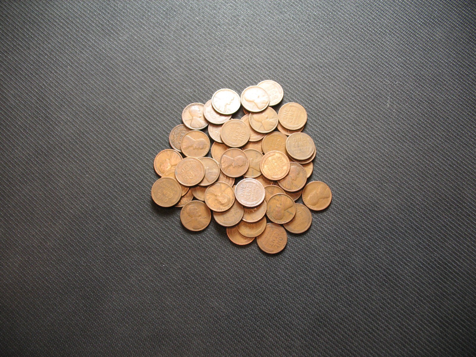 ONE SHOTGUN ROLL (50) INDIAN HEAD CENT & TEEN WHEAT PENNY 1858-1919 OLD COIN LOT