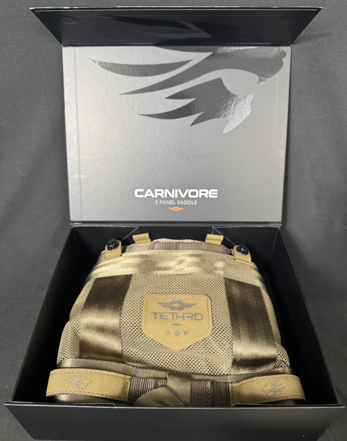 Tethrd Carnivore Two Panel Saddle Size Regular New