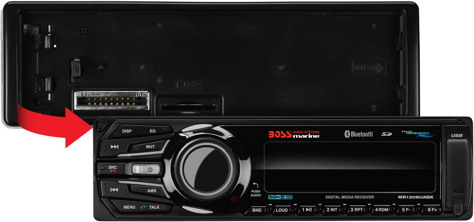 BOSS AUDIO Multimedia Am/Fm Receiver MR1308UABK