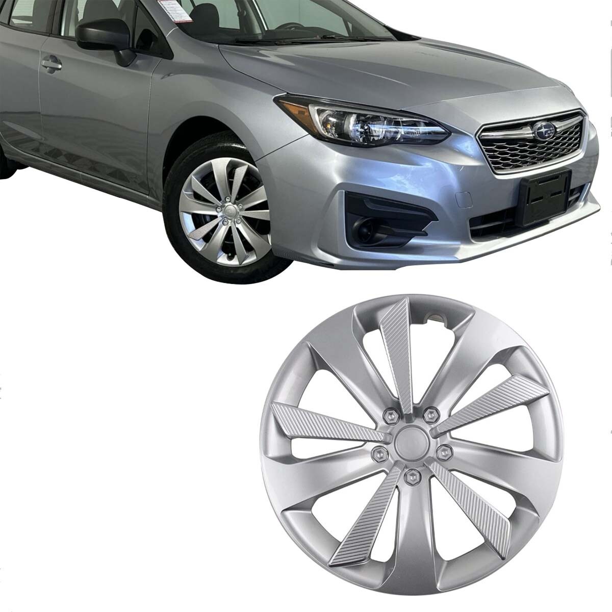 For Subaru Impreza 2017-2023 16in Silver Hubcaps Wheel Cover Hub Cap 28811FL010