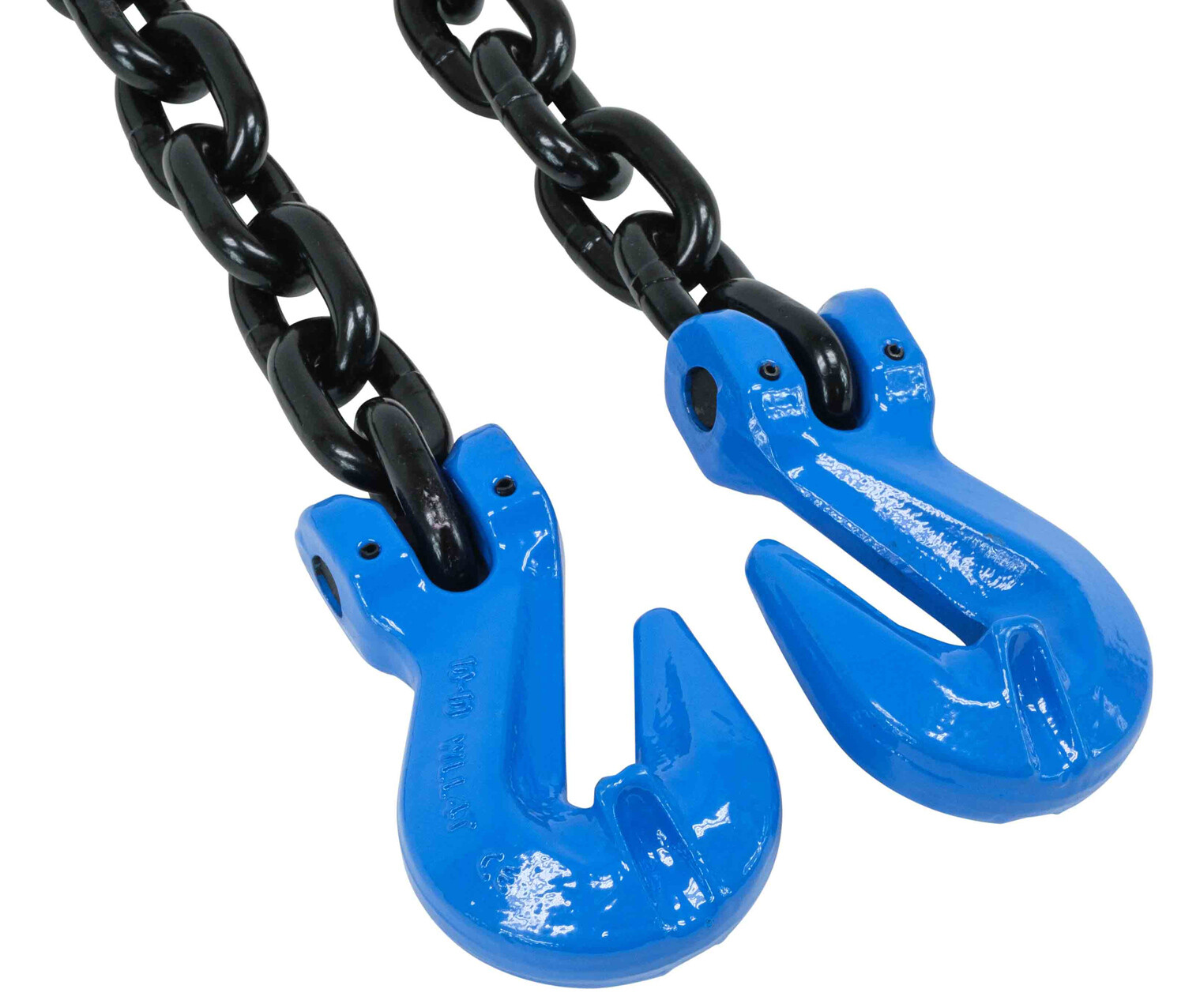 3/8" x 10' G100 High Grade Transportation Chain w/ Grab Hooks, 8800 lbs WLL