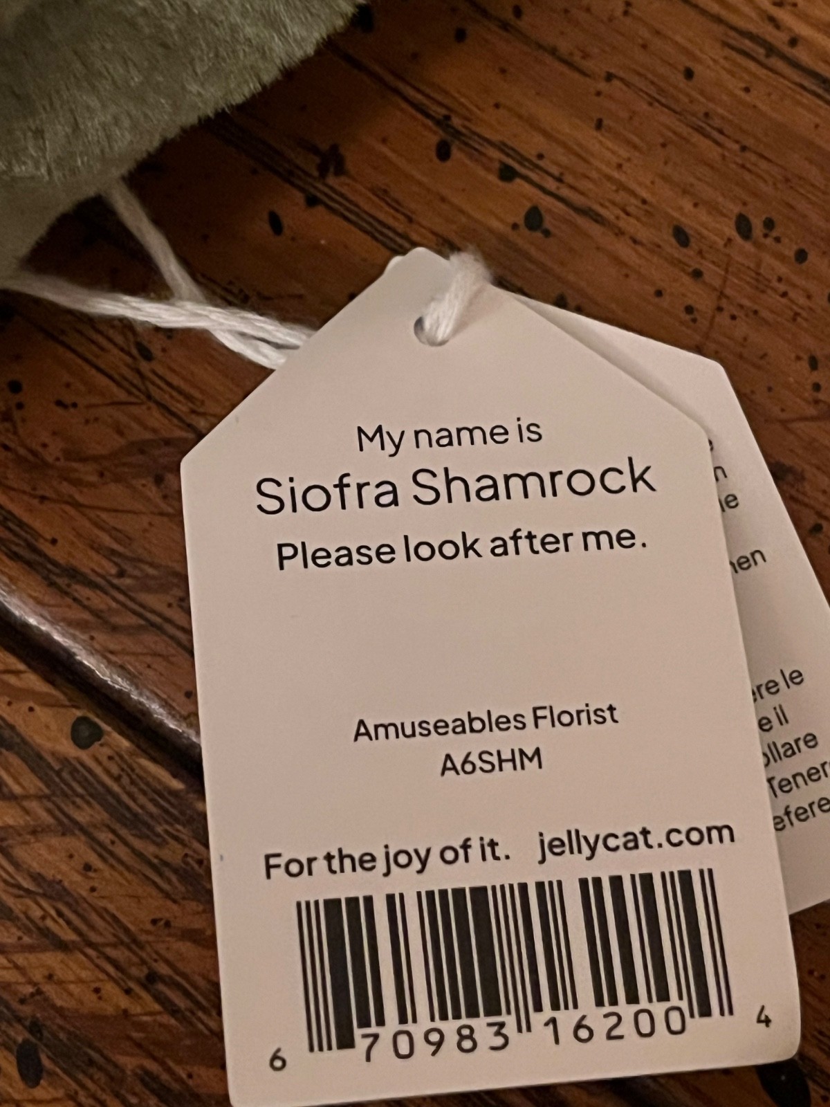 Authentic Jellycat Sofria Shamrock NWT FAST FREE SHIP