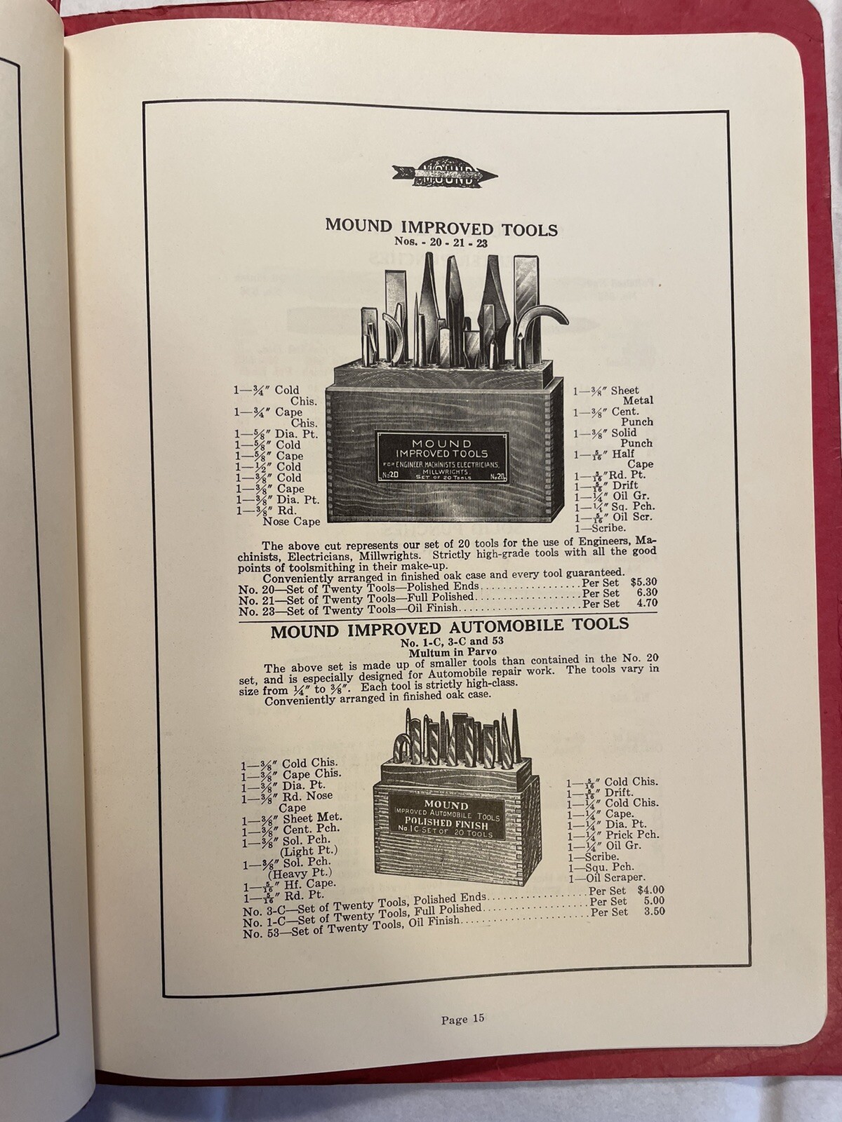 Mounds Tool Company 1940 General Catalog No. 10 St. Louis