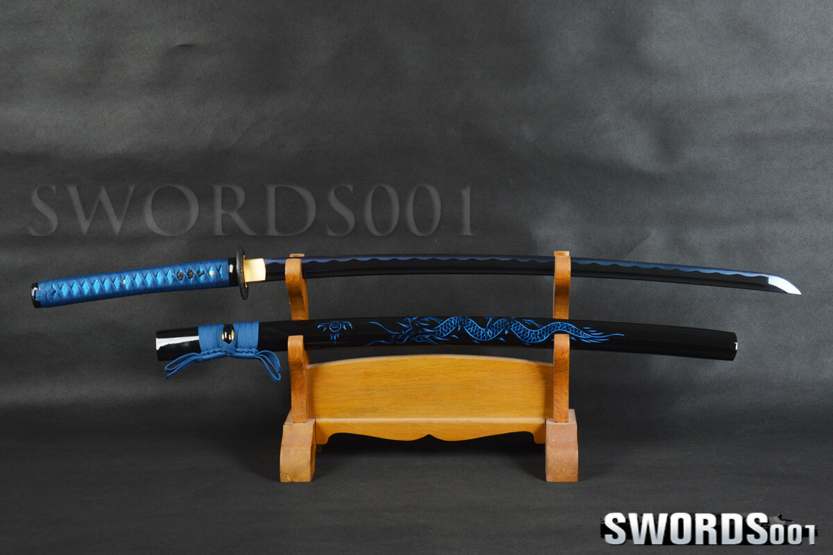 Blue Dragon Katana Japanese Samurai Sword 1095 Carbon Steel Functional Full Tang