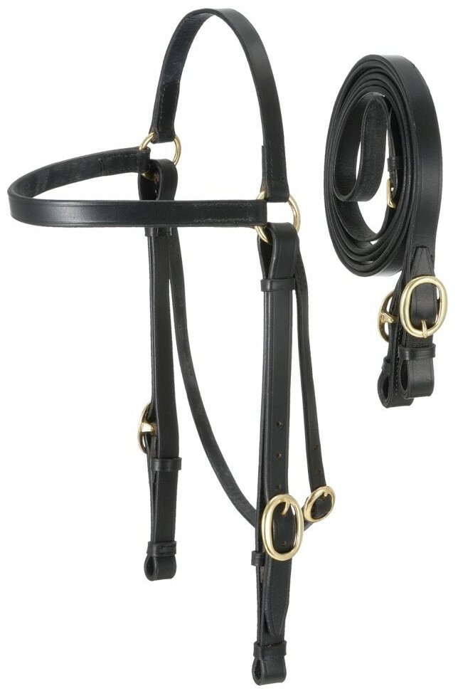 Australian Barco Bridle - Headstall and Reins - Dark Oil or Black Leather