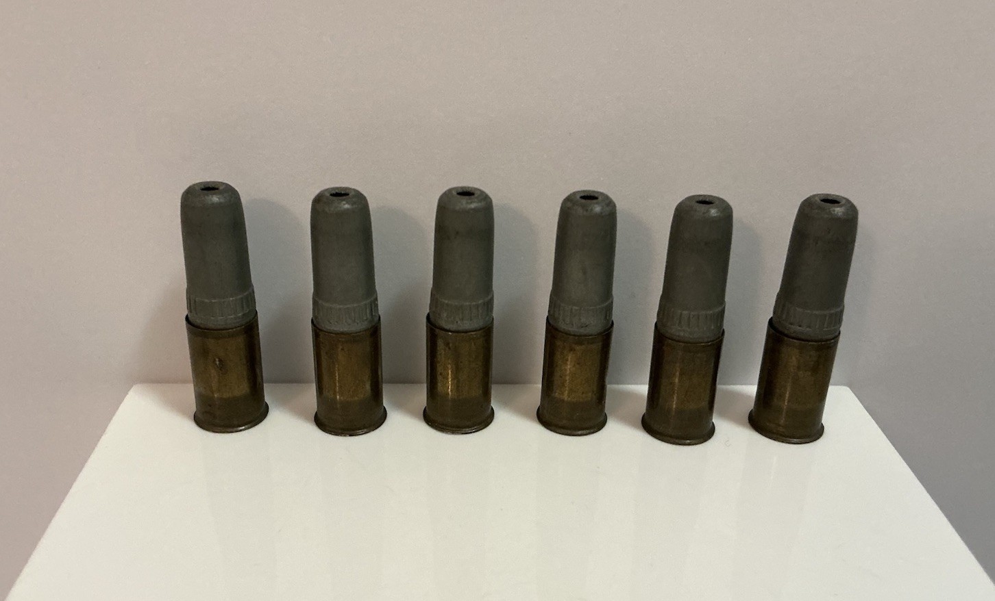 VINTAGE HUBLEY COLT 45 CAP GUN W/ 6 ORIGINAL BULLETS & 4 BOXES OF STALLION CAPS