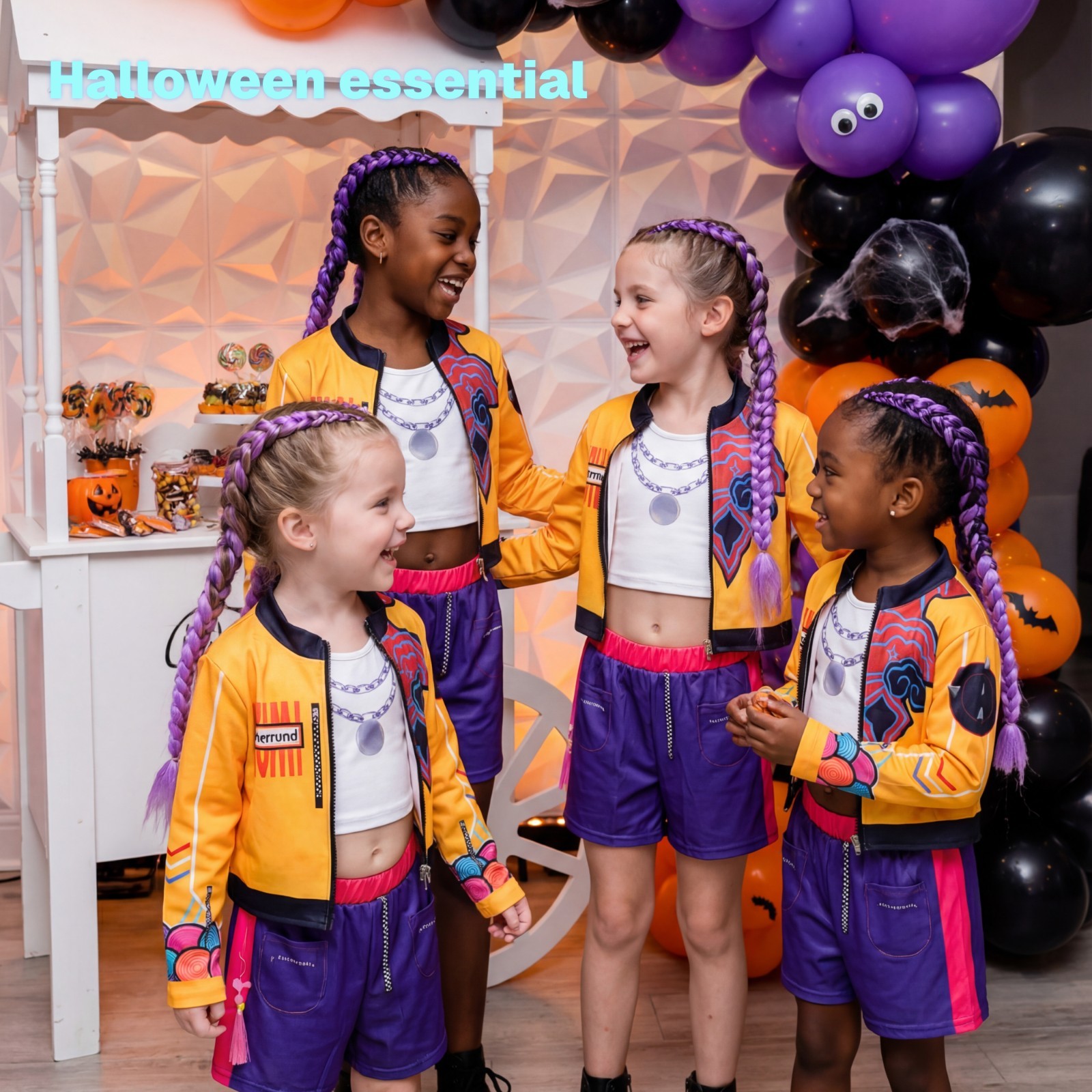 Girls K-Pop Demon Hunter Costume 3PCS | Rumi Anime Style Pajamas Set Halloween