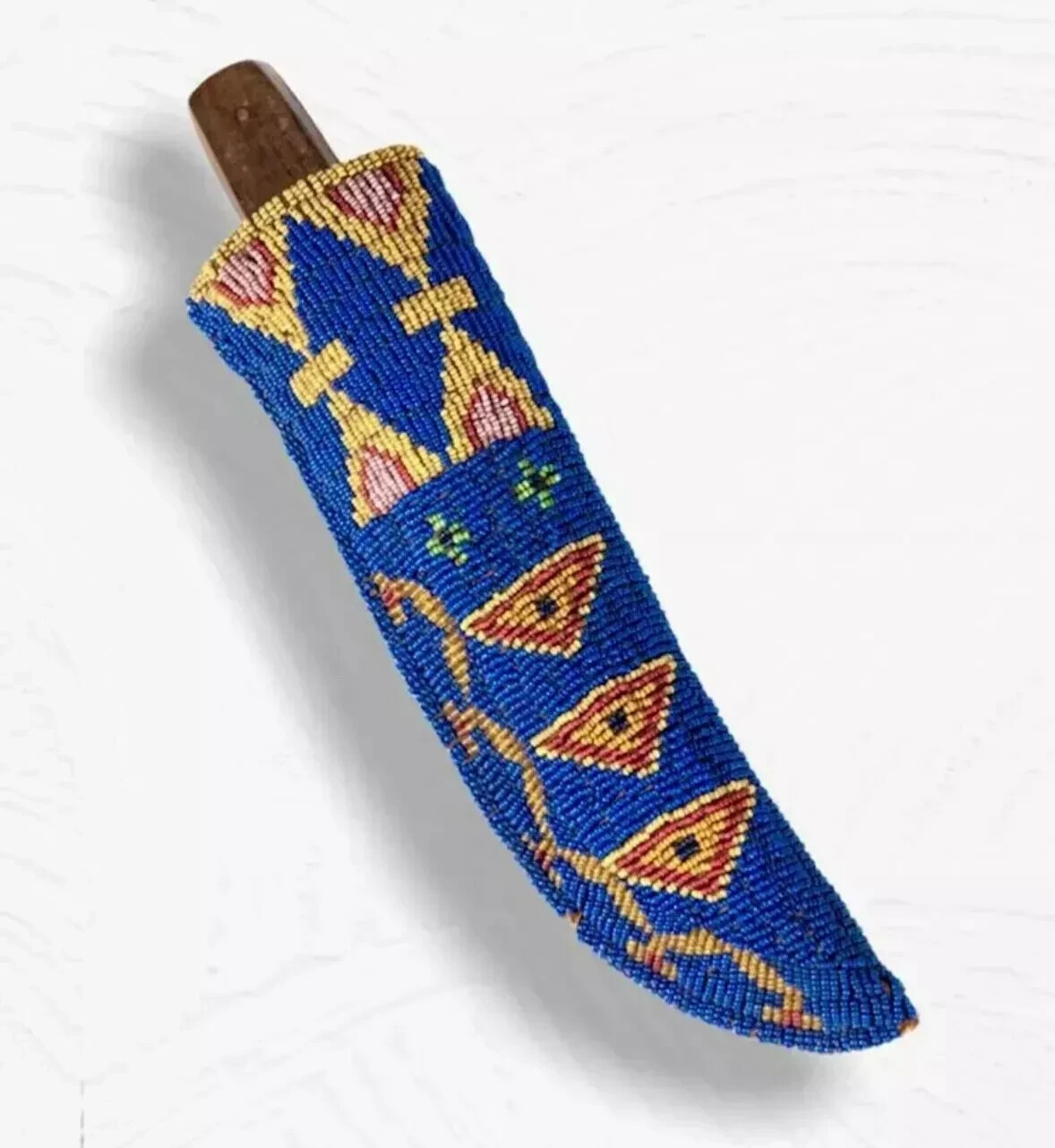 Beaded Indian Knife Cover Native American Sioux Handmade Sheath 15 pieces Set