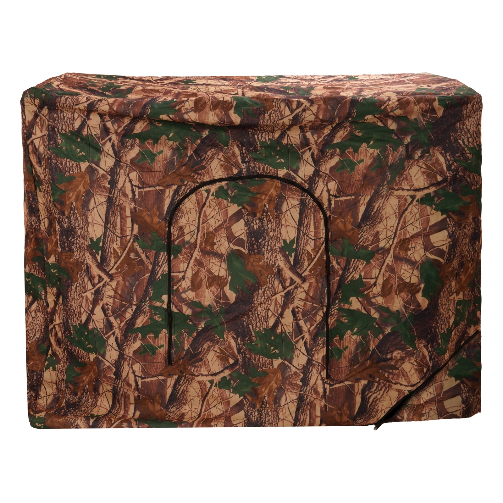 2 Person Camouflage Black Steel+Cloth 7' Tall Quad Pod Hunting Blind Cover