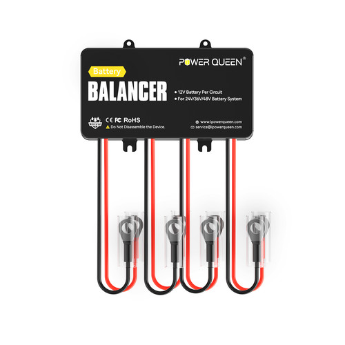 Power Queen Battery Balancer Equalizer for 24V/36V/48V Bank LiFePO4/AGM/Gel/SLA