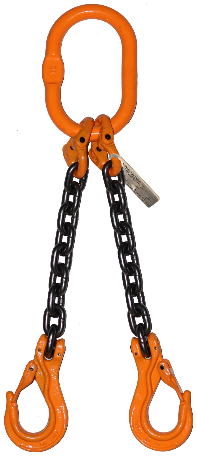 9/32" x 10' Chain Sling G100 Latch Hooks 2 Legged Double Leg Lifting Spreader