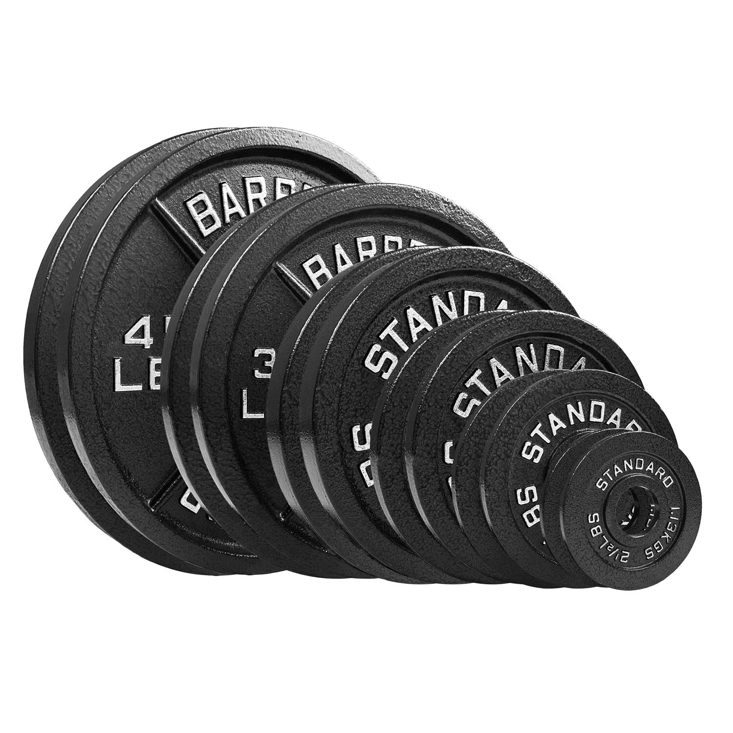 Steel Olympic 245LB Set - 2x 45lb, 35lb, 25lb, 10lb, 5lb & 2.5lb Weight Plates