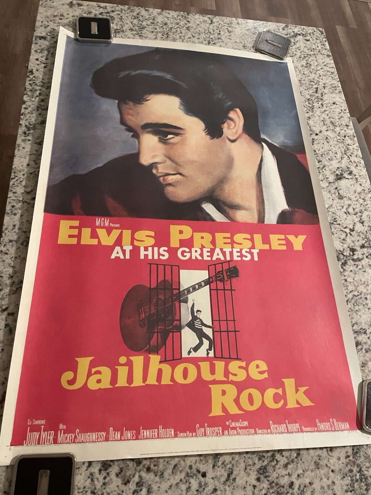 Elvis Presley at his Greatest MGM Movie Poster Jailhouse Rock 40” X 26” (Repro)