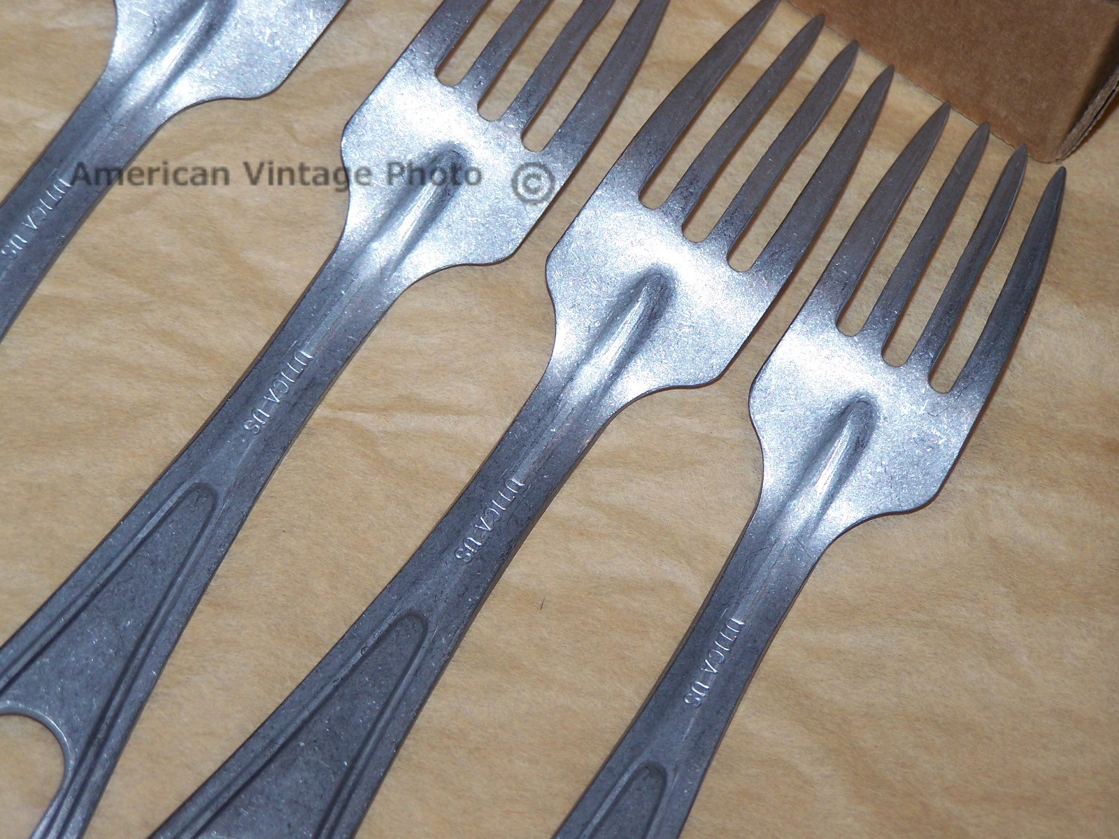 Mess Fork 5 NOS Stainless USA Military Army Utensil f Mess Kit Scout Camping