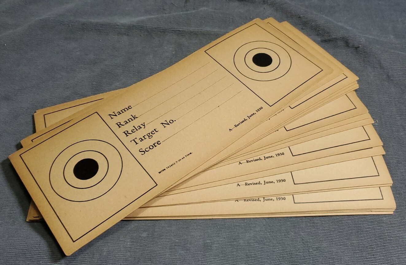 (10) NOS/Vintage Paper Firearm Targets, Dated 1930 ~FREE SHIP-