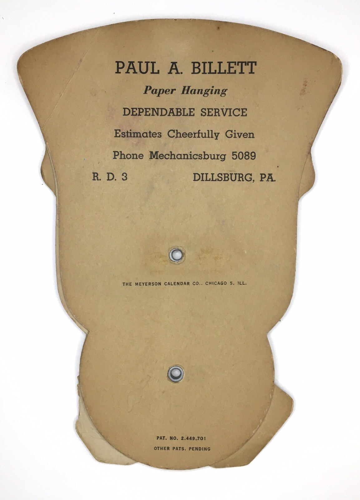 Vintage HAND FAN Dillsburg PA PAUL BILLETT Adorable Little Girl with Baby Chicks