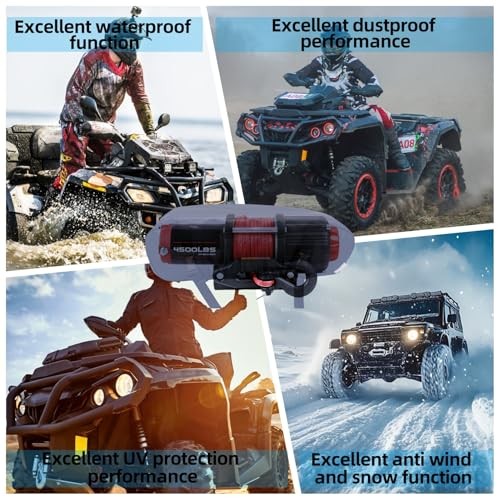 Small Winch Cover, Heavy Duty Waterproof Protective Cover for Electric Winches