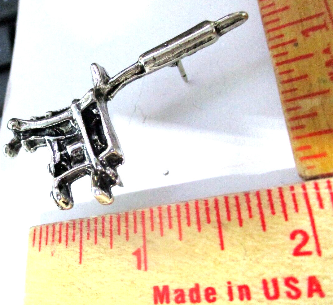 Tattoo gun pin vintage collectible old pinback jewelry "Body Art" memorabilia