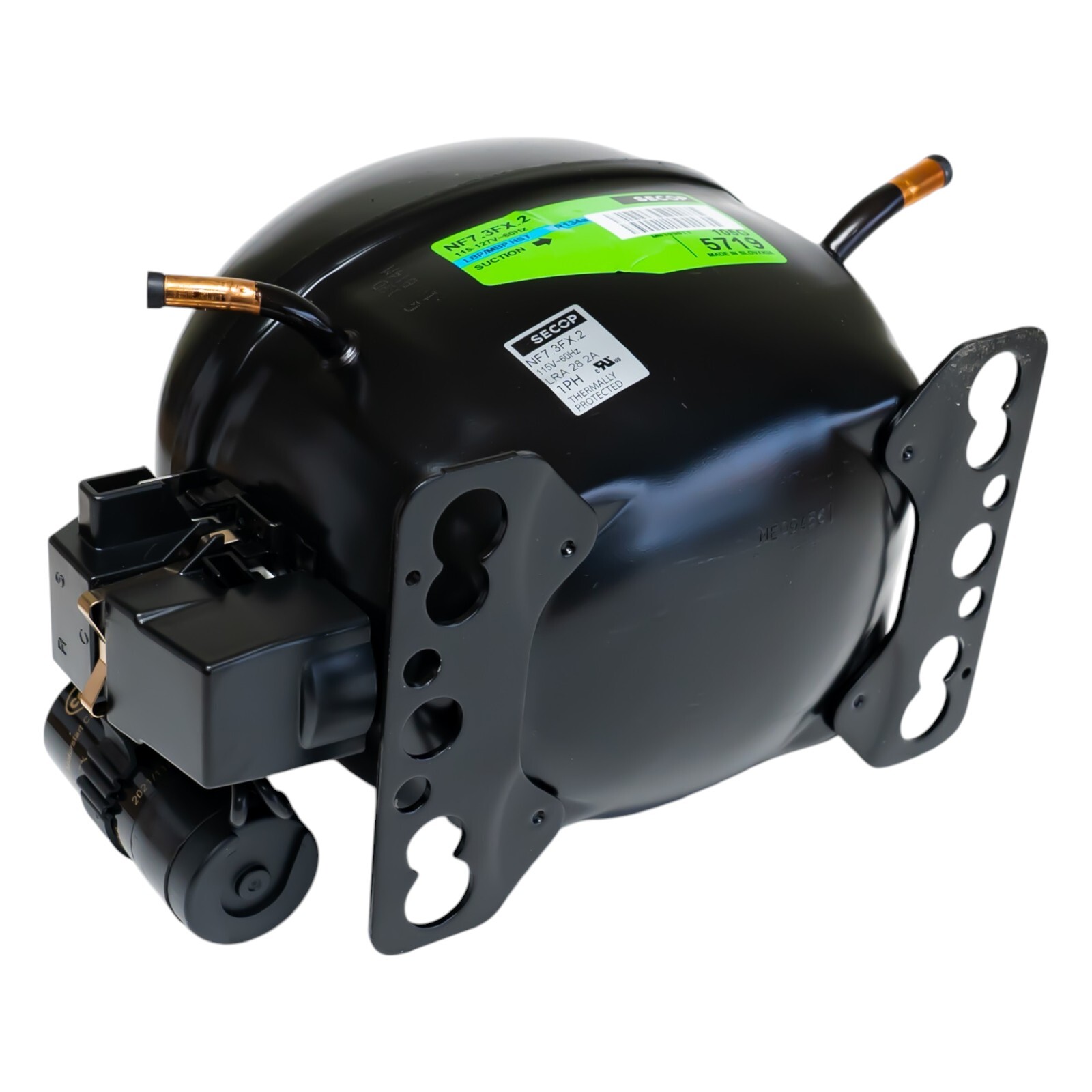 Secop NF7.3FX.2 R134a Refrigeration Compressor 894 BTU LBP 3341 BTU HBP 115V