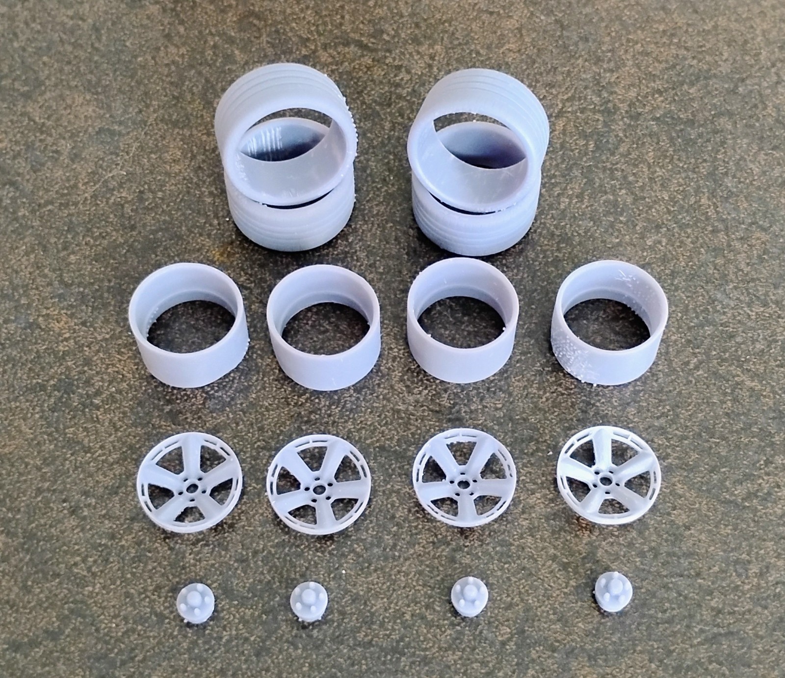 1/24 Scale Resin 20" American Racing Wheels & Michelin Tires 3d Printed