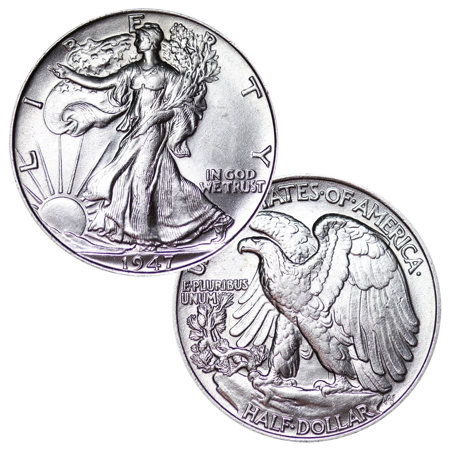 90% Silver Walking Liberty Half Dollar Brilliant Uncirculated BU Random Date