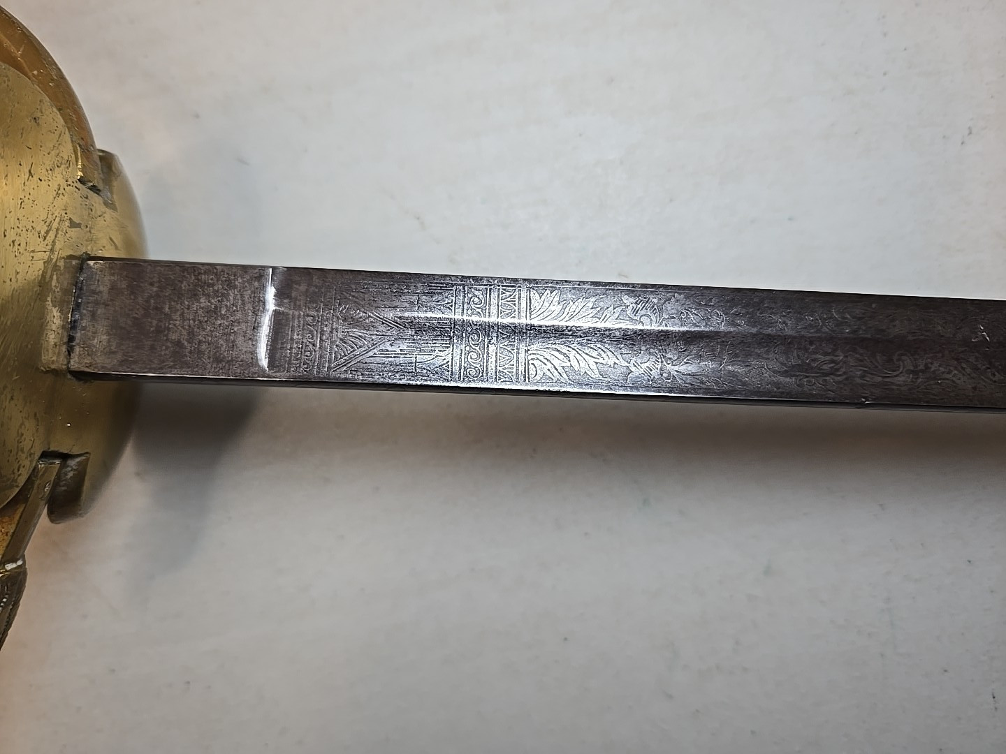 Pre-WWI German Prussian Court Degen Officers Sword - Samuel Hoppe - Etched