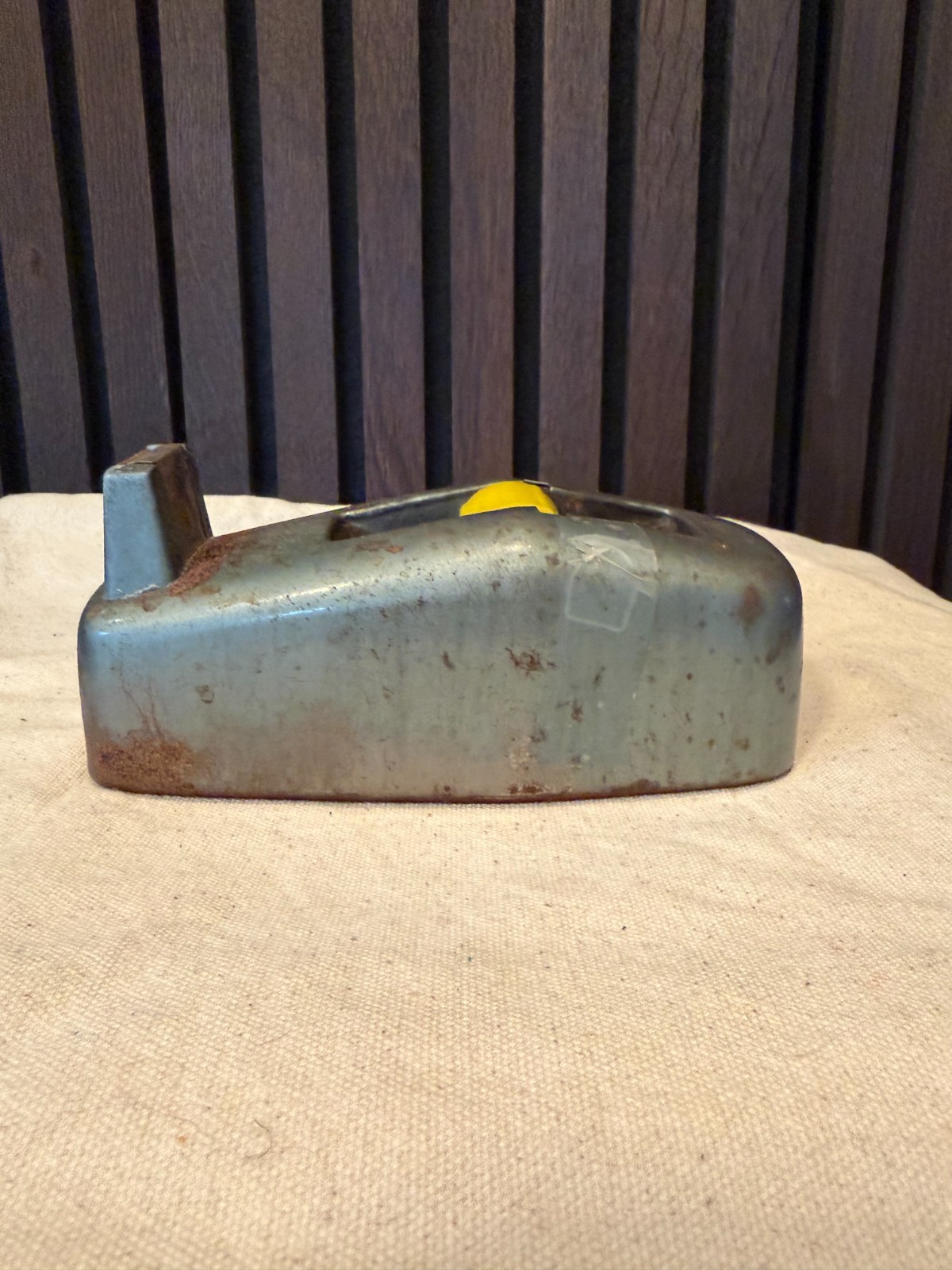 Vintage Scotch Desk Top Tape Dispenser Industrial Weighted Green/Gray Metal USA