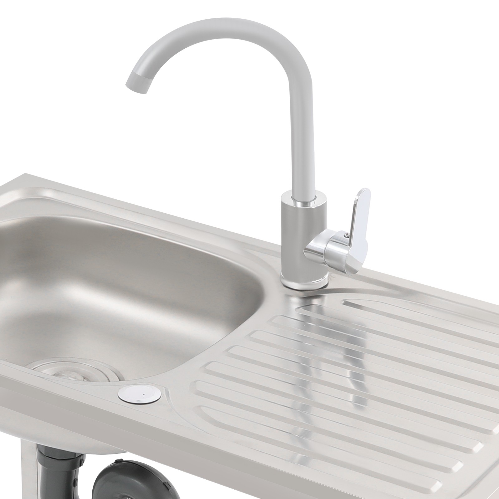 Stainless Steel Outdoor Kitchen Sink with Faucet Hand Washing Station Commercial