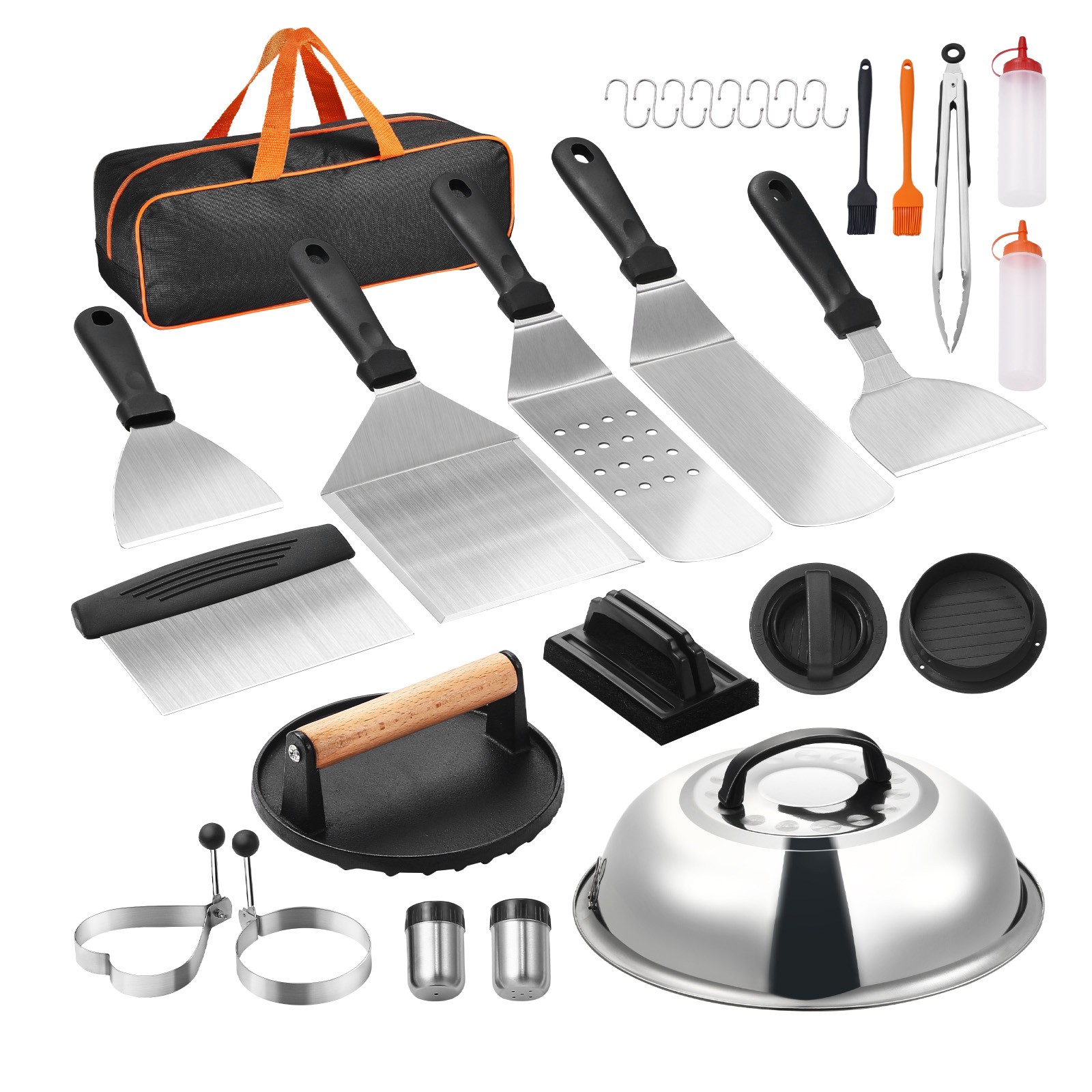 VEVOR 28PCS Griddle Accessories Kit Flat Top Grill Spatula BBQ Tools Stainless