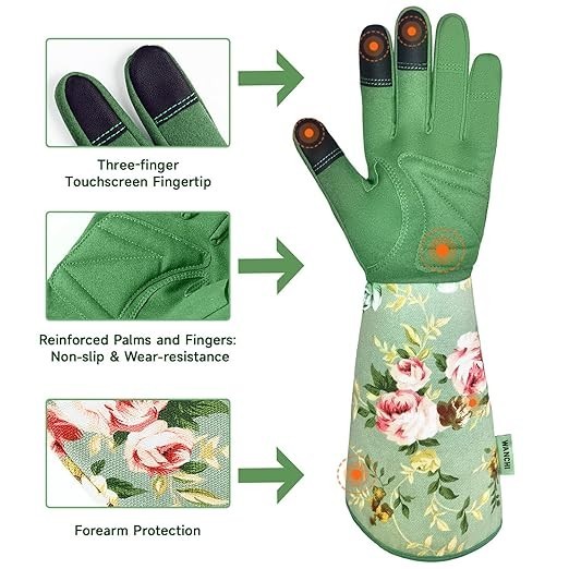 WANCHI Gardening Gloves, Durable and Comfortable Women's MEDIUM