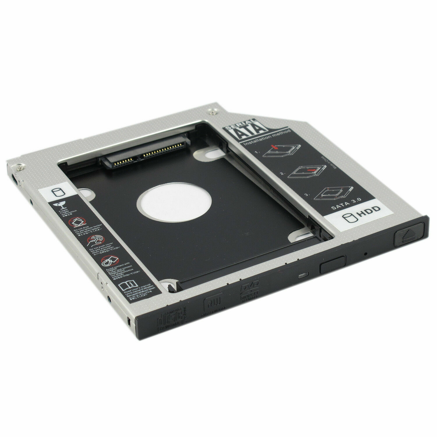 9.5mm Universal For SATA 2nd HDD SSD Hard Drive Caddy CD/DVD-ROM Optical Bay New