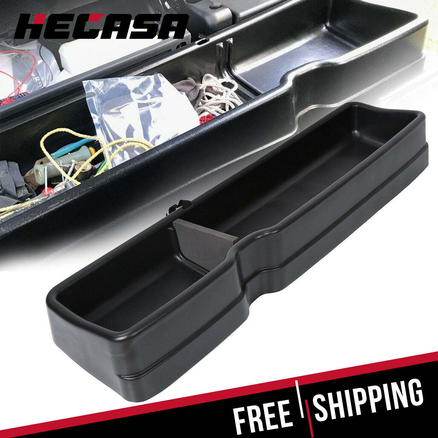 New Under Seat Storage Box Organizer For 2015-2020 Ford F150 SuperCrew Cab 09281
