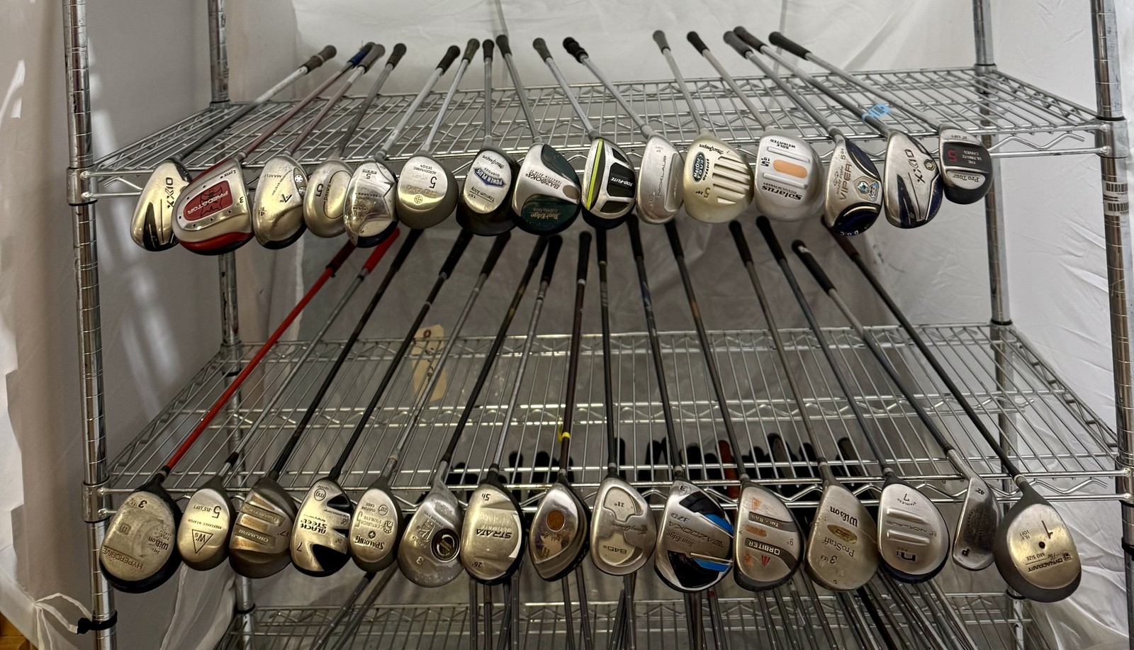 Wholesale Lot of 30 Golf Clubs - Assorted Fairway Woods and Hybrids