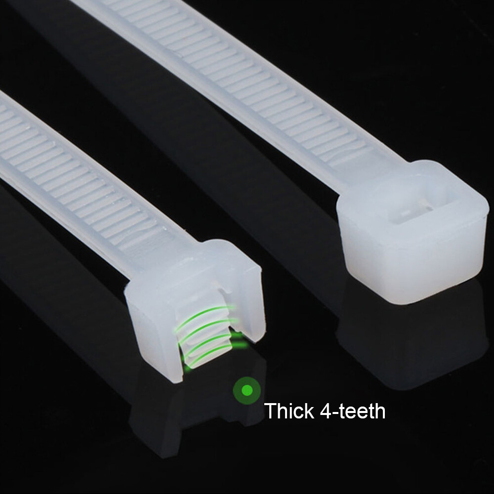 100-200Pcs Cable Ties 4" / 14" Heavy Duty Nylon Wrap Wire Zip Ties UV Resistant