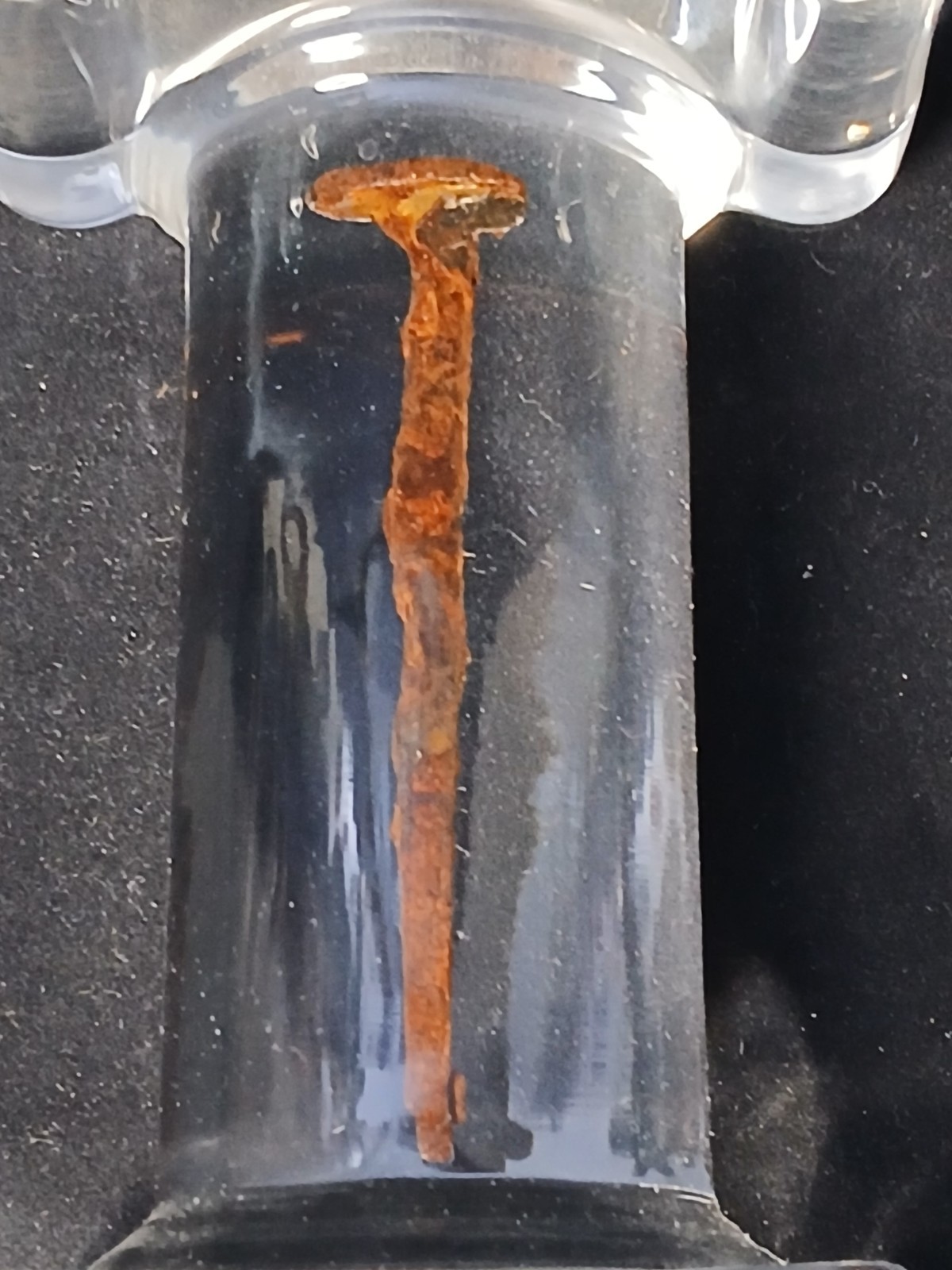 Ancient Roman Legion Iron Nail in Lucite & Display Box Scotland - 7x10 - LK