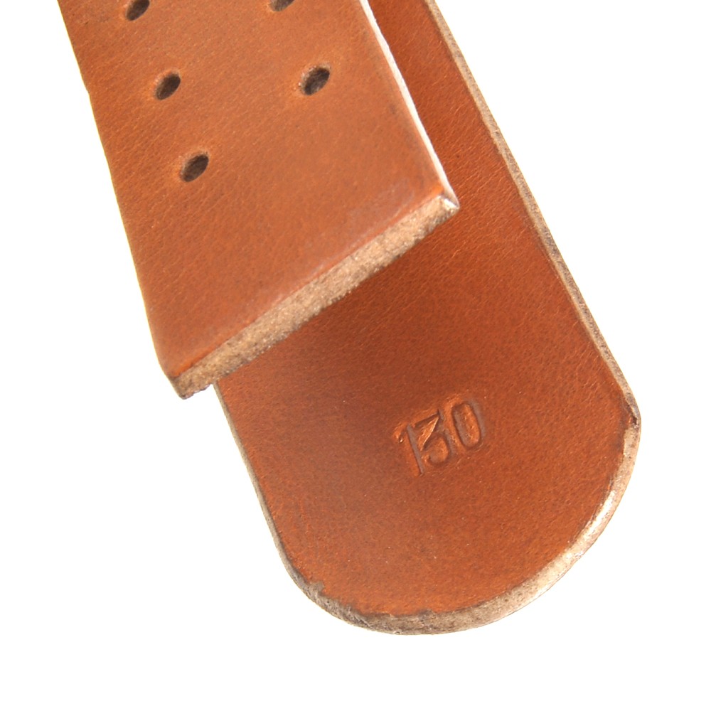 German WW2 M31 Combat Field Equipment Black Leather Belt 130 cm