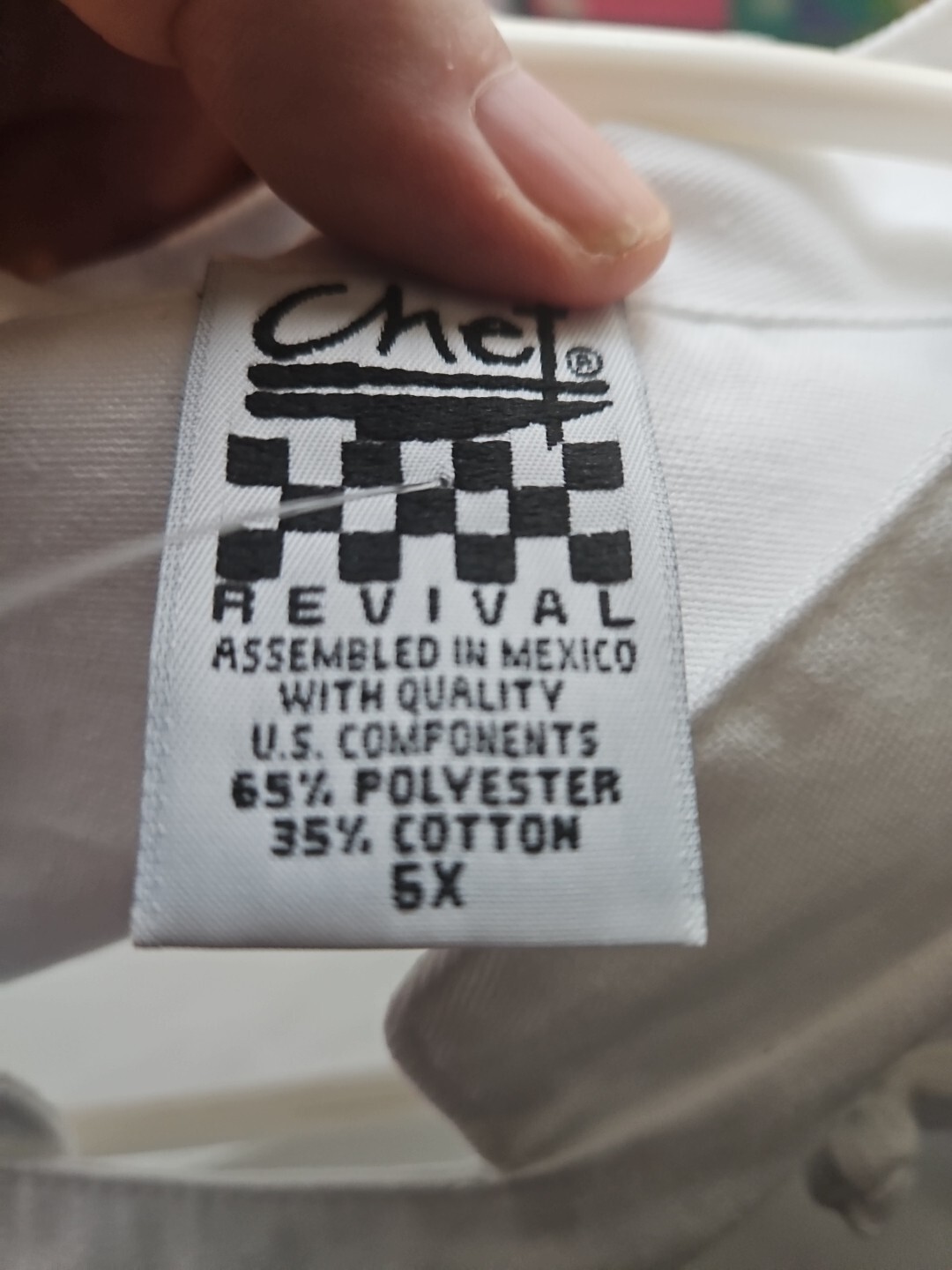 Chef Revival White Long Sleeve Chef Coat - XXXXXL New With Out Tags