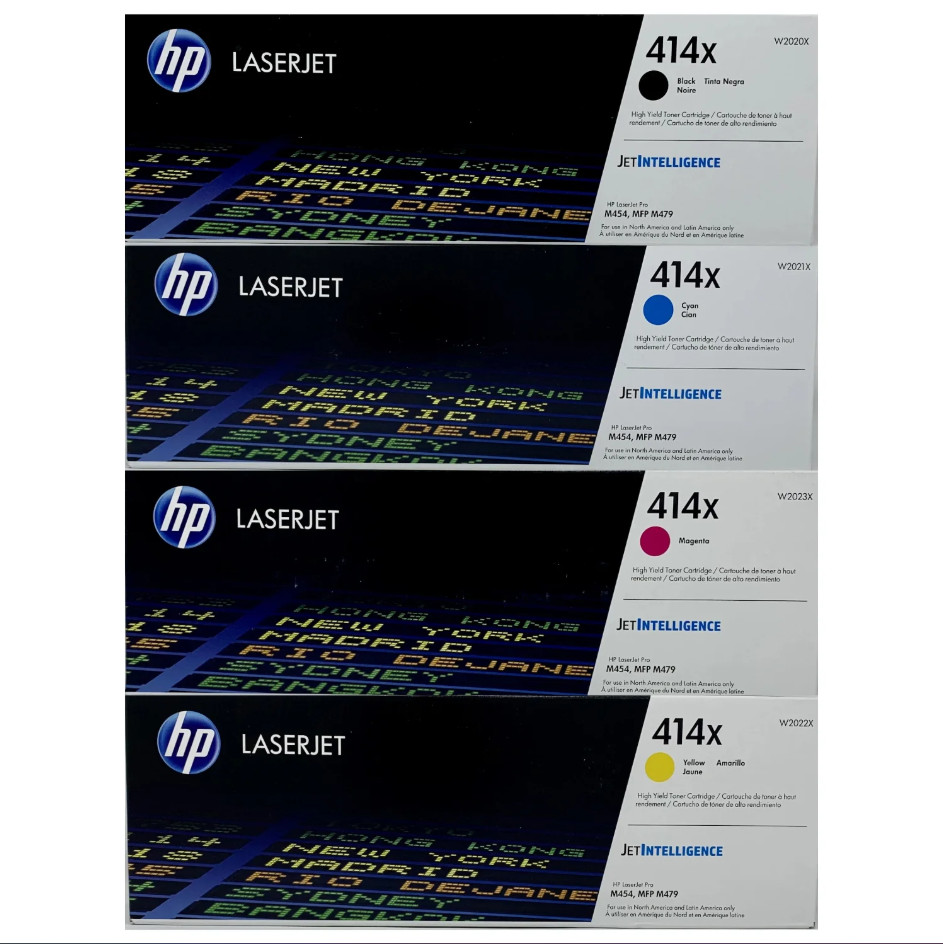 HP 414X (W2020X, W2021X, W2022X, W2023X)  Toner Cartridge Set