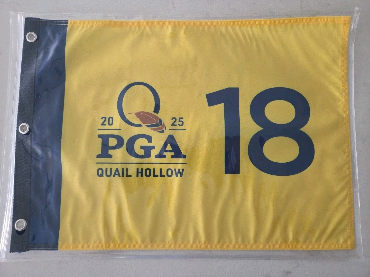 2025 Pga Championship Flag Quail Hollow yellow pin flag Scottie Scheffler new