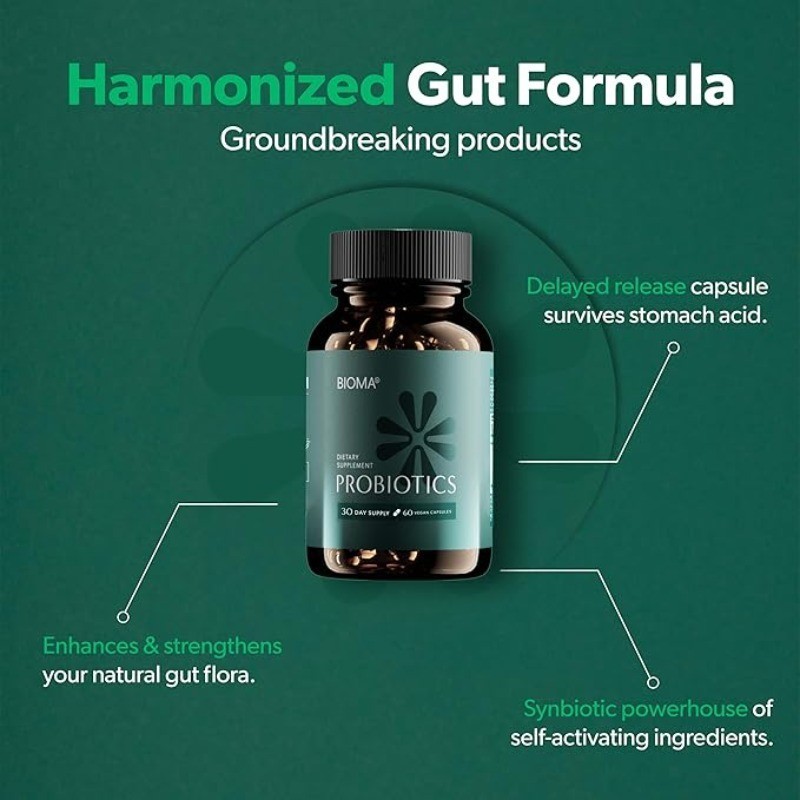 BIOMA Probiotics - Digestive Health Probiotic - Gut Support for Men & Women
