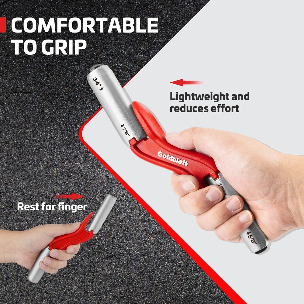 Goldblatt RED Masonry Brick Jointer Tool 1/2in 5/8in 3/4in 7/8in Barrel Jointer