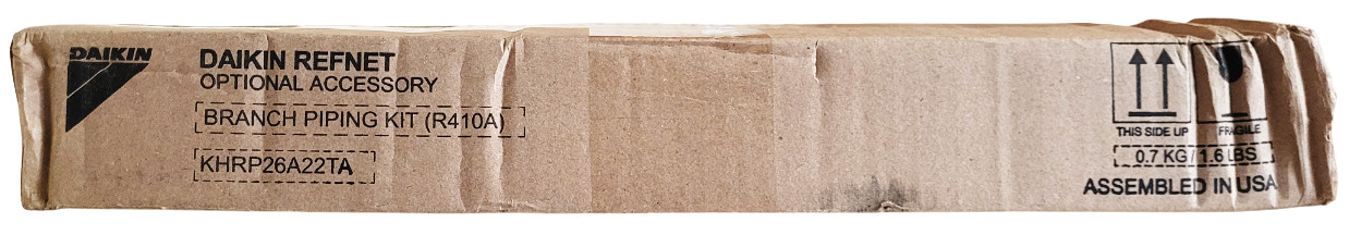 Daikin Refnet R410A KHRP26A22TA Branch Piping Kit With Open Box