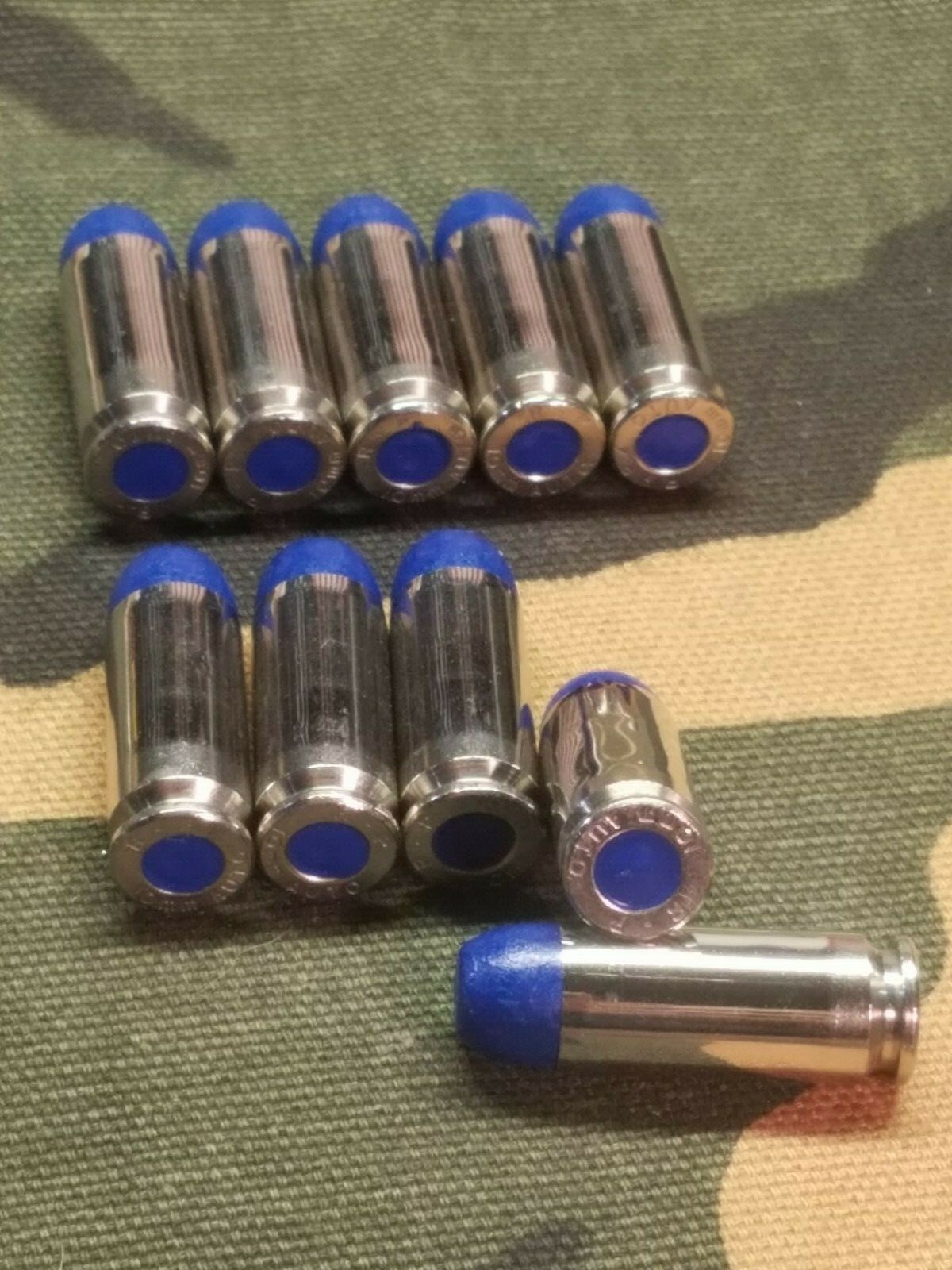 10MM SNAP CAPS SET OF 10, BLUE AND NICKEL, REAL 200gr WEIGHT!!!