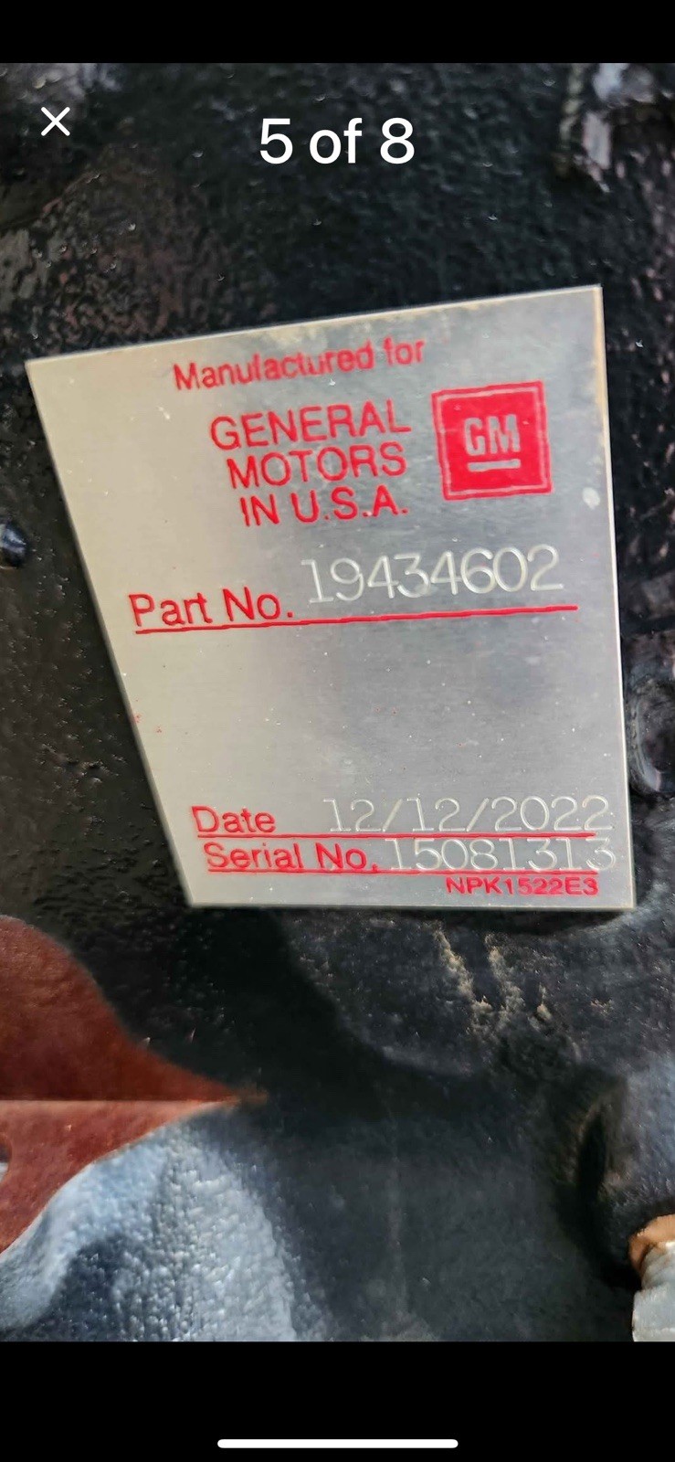 602 Crate Racing Motor Block Tag